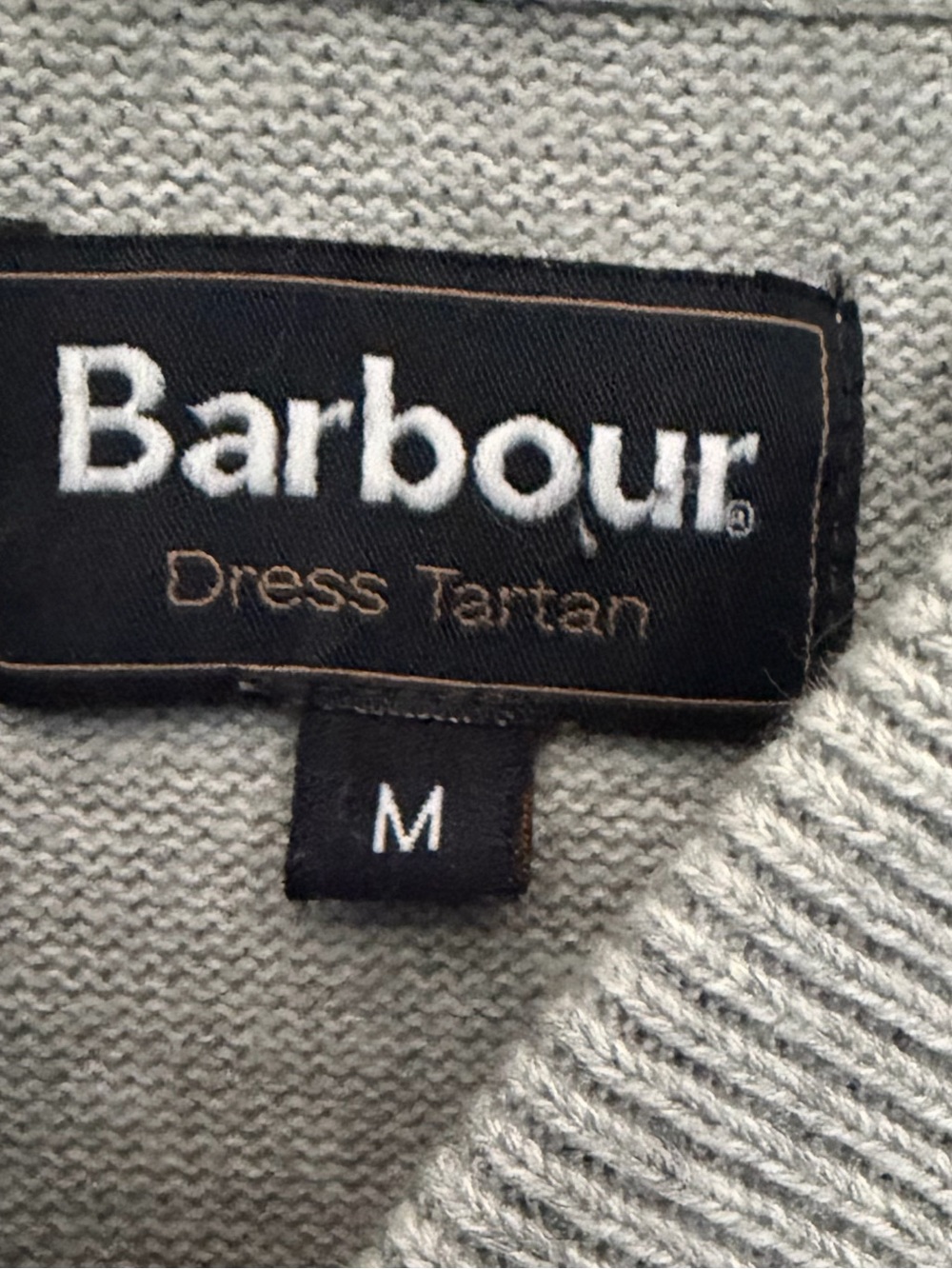 Barbour Tartan Light Gray Full Zip Sweater Size M - Picture 3 of 4